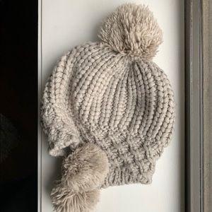 Knitted Light Grey Winter Hat